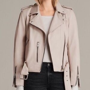 All Saints Balfern Leather Biker Jacket size 4